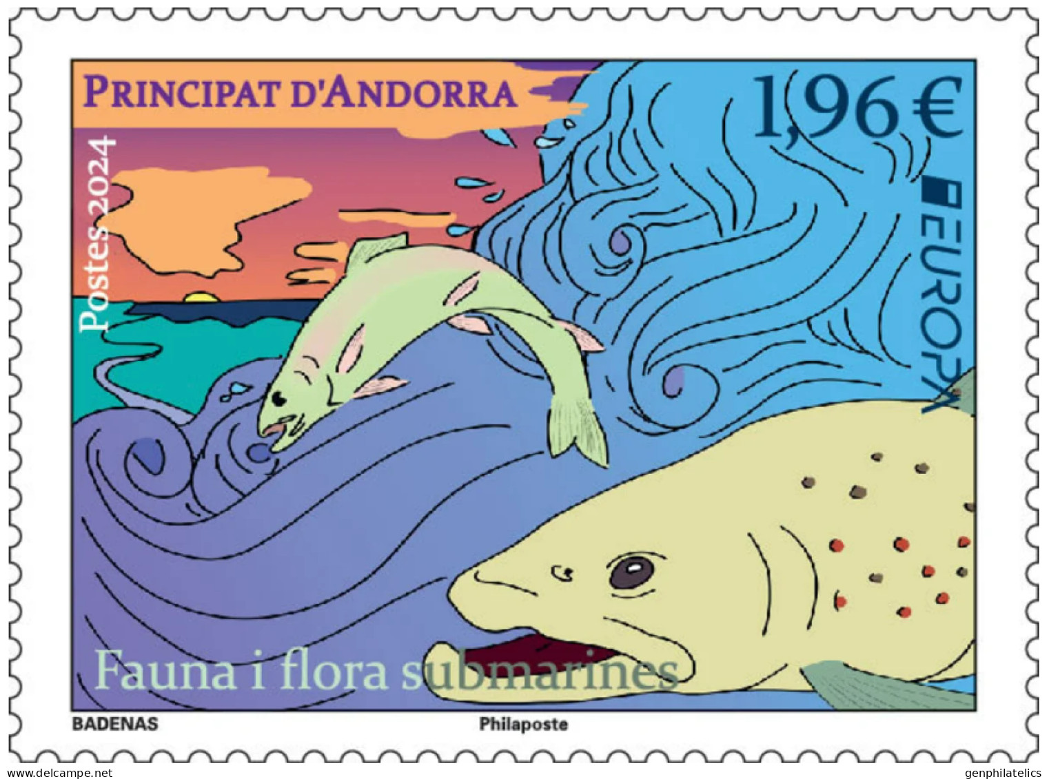 ANDORRA (France) 2024 Europa CEPT. Underwater Fauna & Flora (Preorder) - Fine Stamp MNH - Neufs