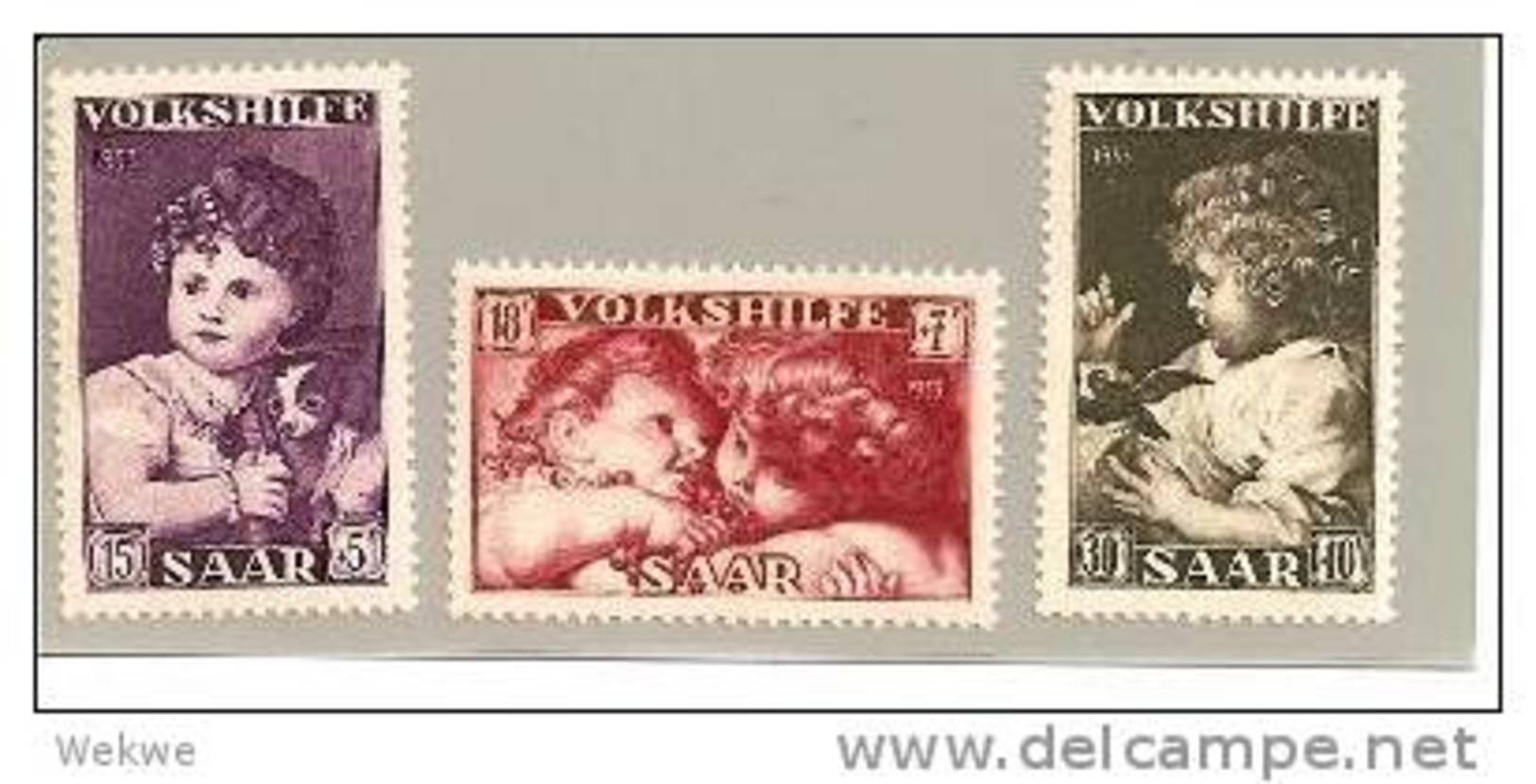 DSP366/ Saar, Volkshilfe 1953, Gemälde ** - Unused Stamps