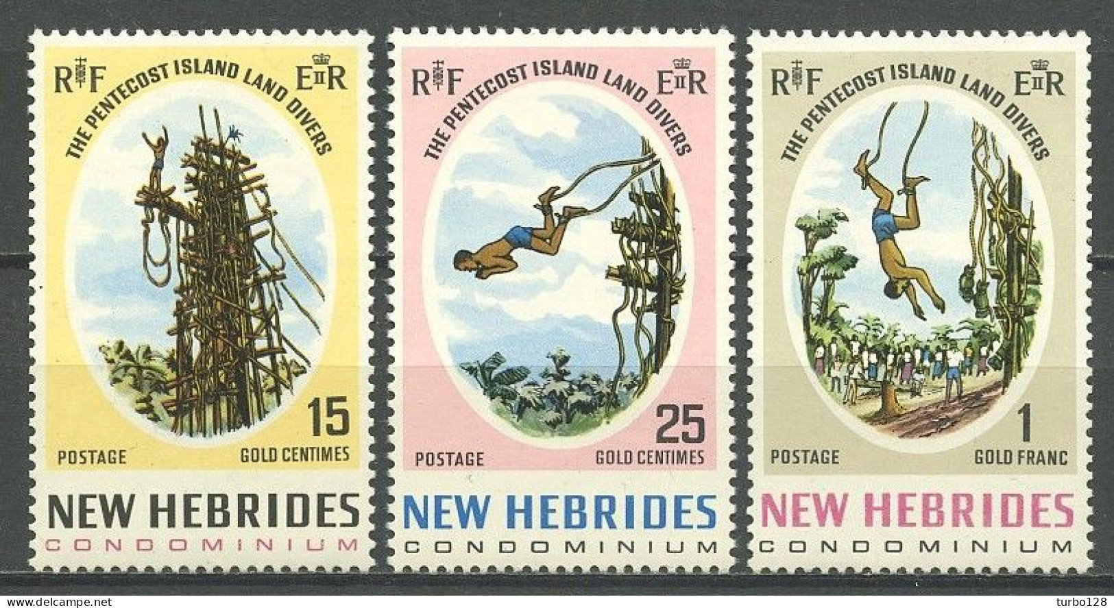 New Hébrides 1969 N° 289/291 ** Neufs MNH Superbes C 14 € Sports Le Saut Du Gaul - Unused Stamps