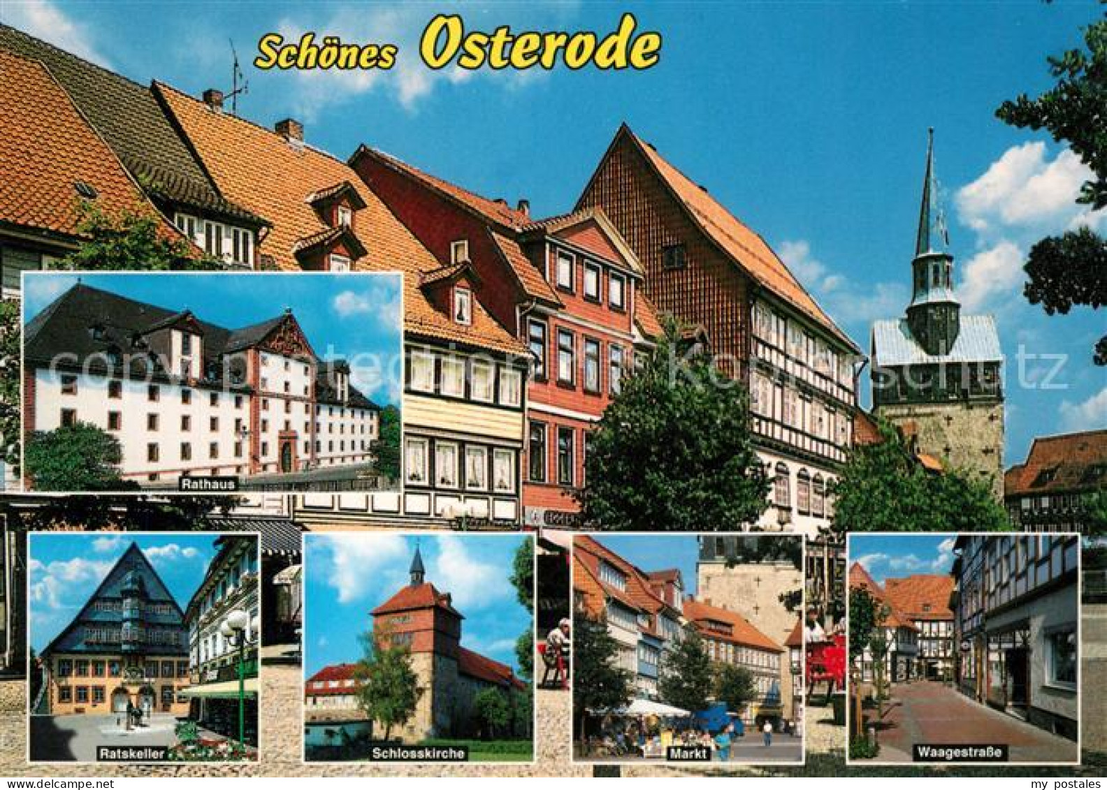 73263648 Osterode Harz Rathaus Ratskeller Schlosskirchen Markt Waagestrassse  Os - Osterode