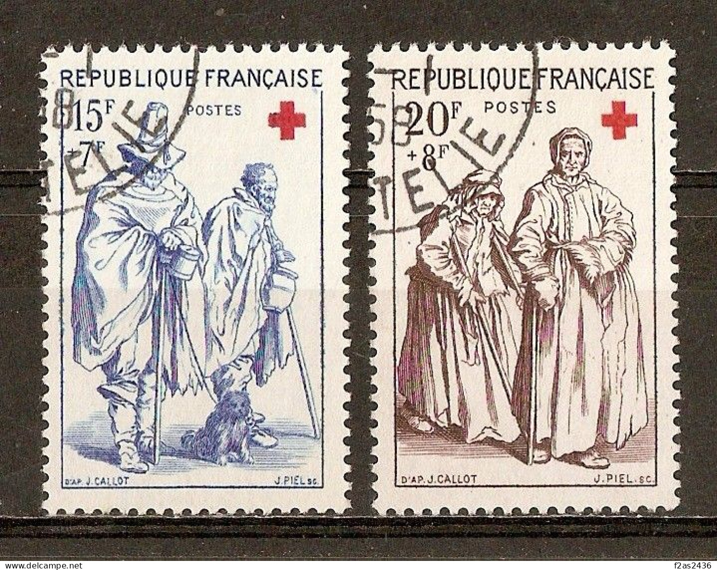 1957 - Paire Croix-Rouge - N°1140-41 - Used Stamps