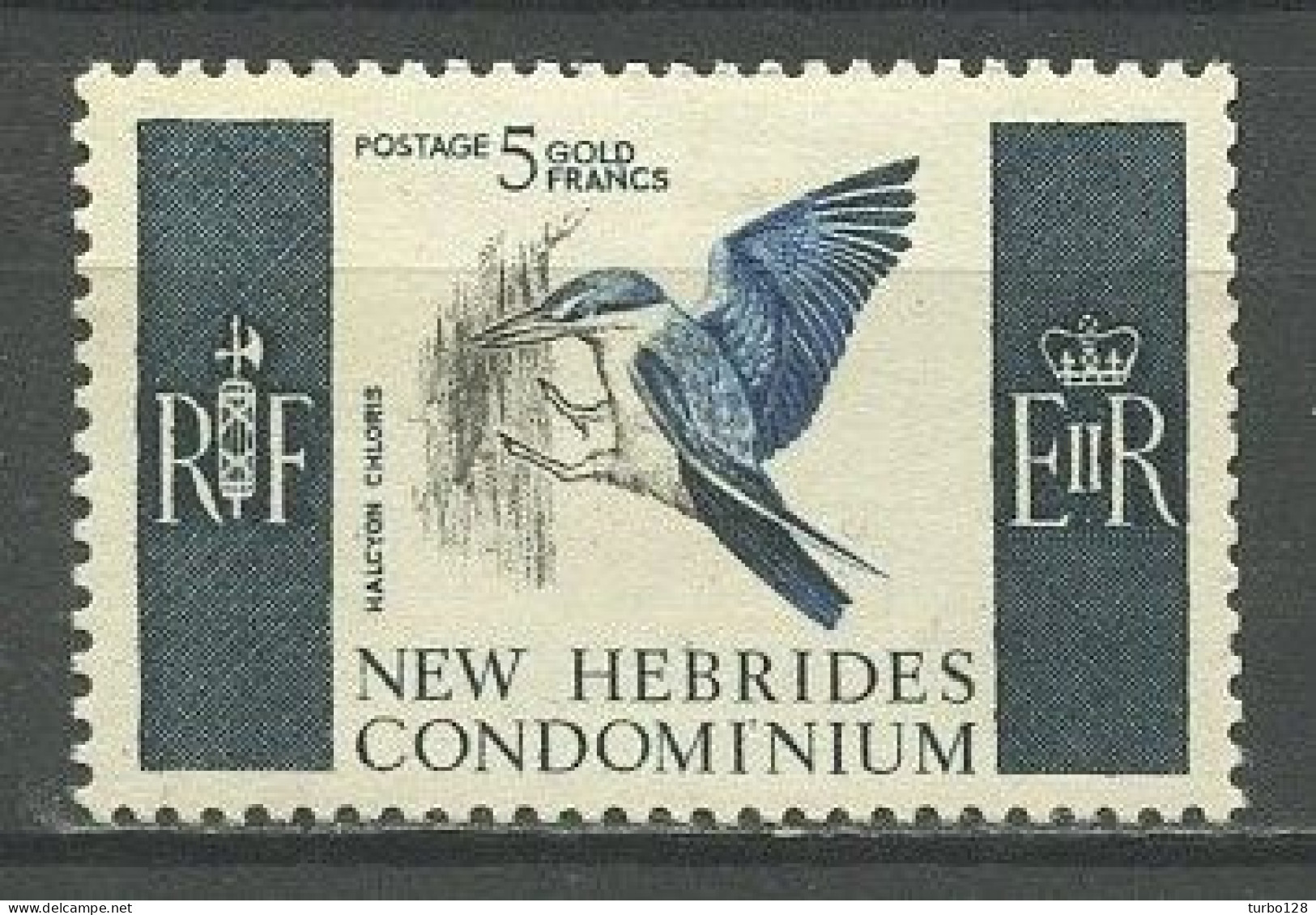 Nlle Hébrides 1967 N° 256 ** Neuf MNH Superbe C 45 € Faune Oiseaux Alcyon Chloris Birds Animaux - Unused Stamps