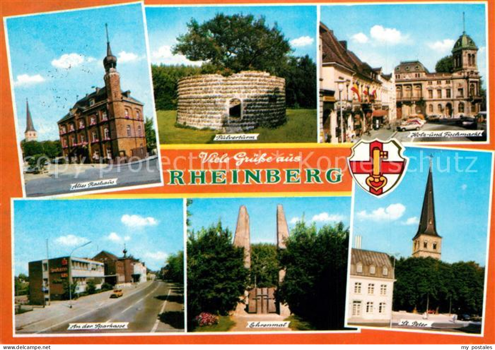 73262748 Rheinberg Rathaus Pulverturm Holz- Und Fischmarkt Ehrenmal  Rheinberg - Rheinsberg