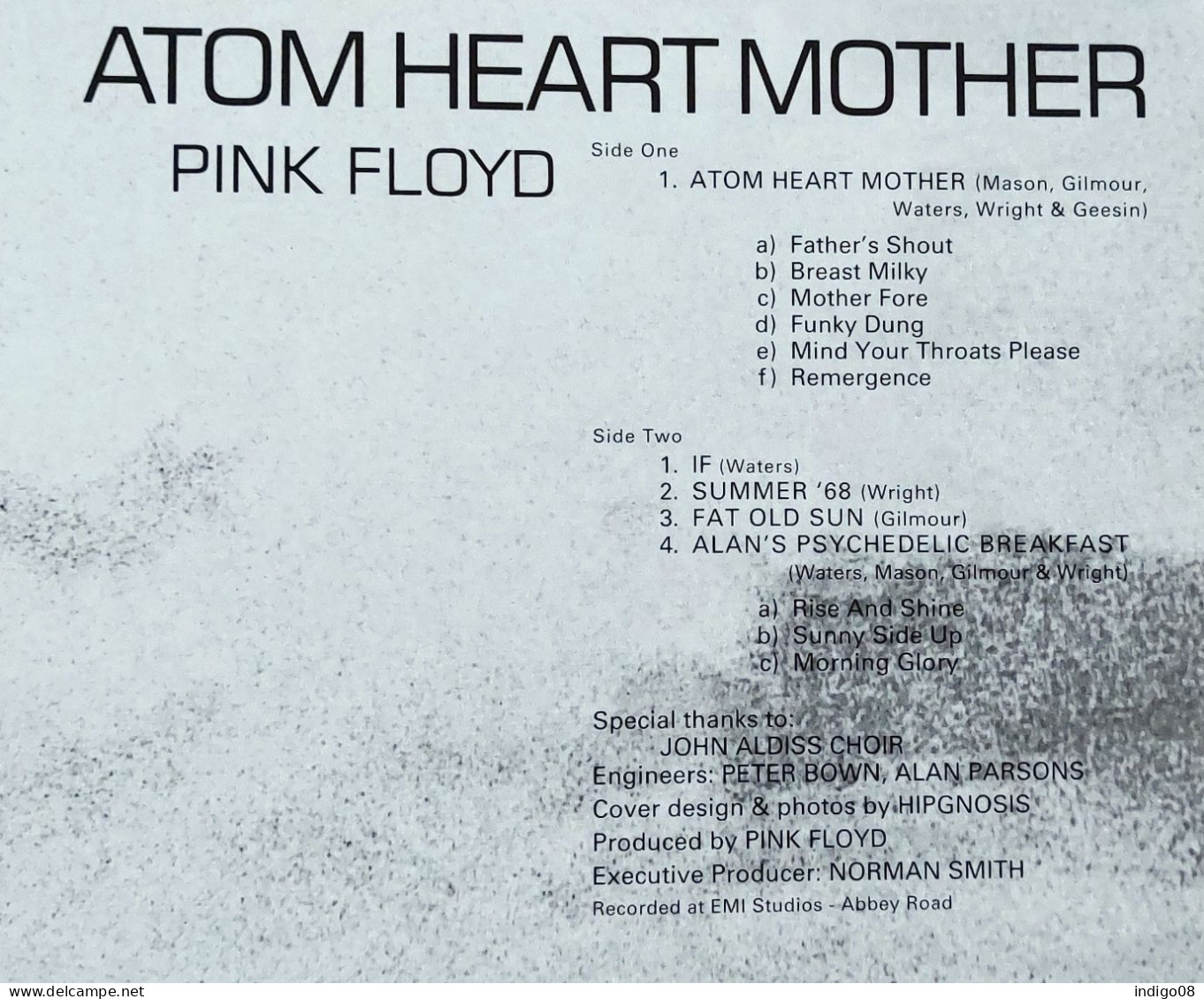 LP 33 Tours Pink Floyd Atom Heart Mother EU 2016 - Rock