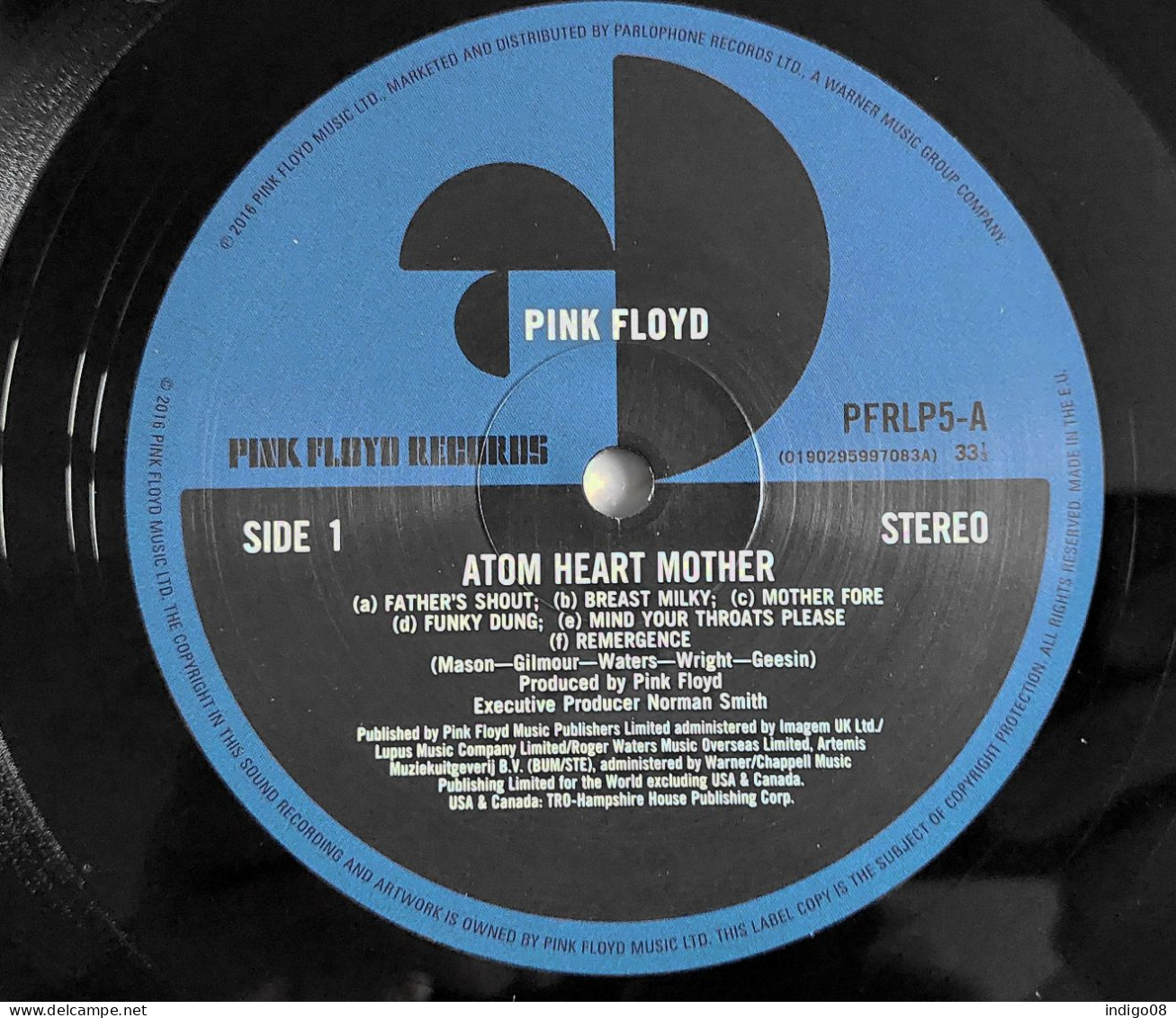 LP 33 tours Pink Floyd Atom Heart Mother EU 2016