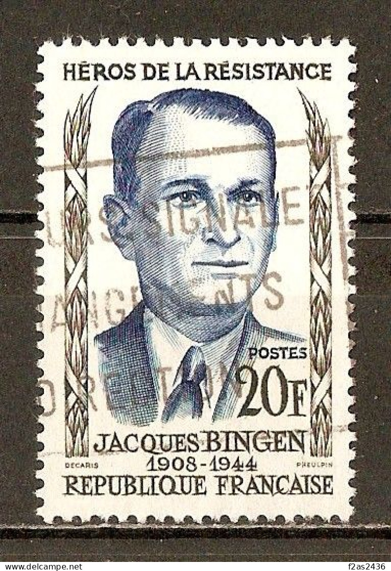 1958 - Héros De La Résistance - Jacques Bingen (1908-44) - N°1160 - Usati