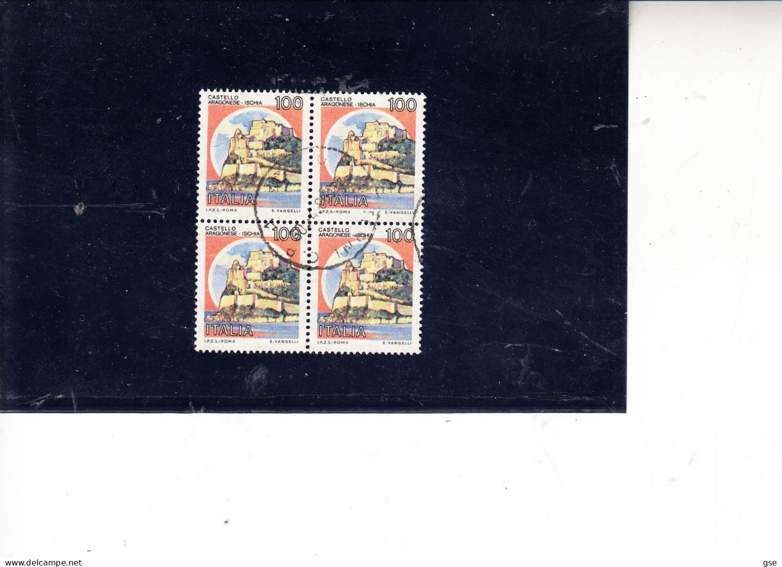 ITALIA  1980 - Sassone  1511°  (quartina) - RCastello Aragonese - Storia - 1971-80: Gebraucht