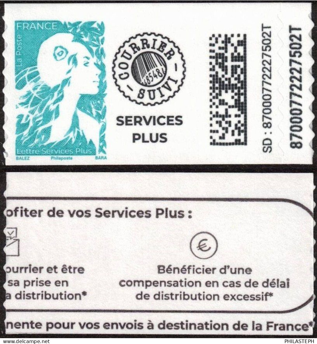 FRANCE 2023 - Marianne De L'Avenir - SERVICES PLUS Adhésif De Carnet - YT 2359a Neuf - (service Plus) - Neufs
