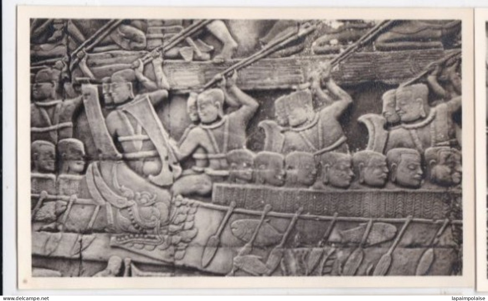 4 Photos INDOCHINE CAMBODGE ANGKOR THOM Art Khmer Statue Monumental Tours Bas  Relief Réf 30374 - Azië