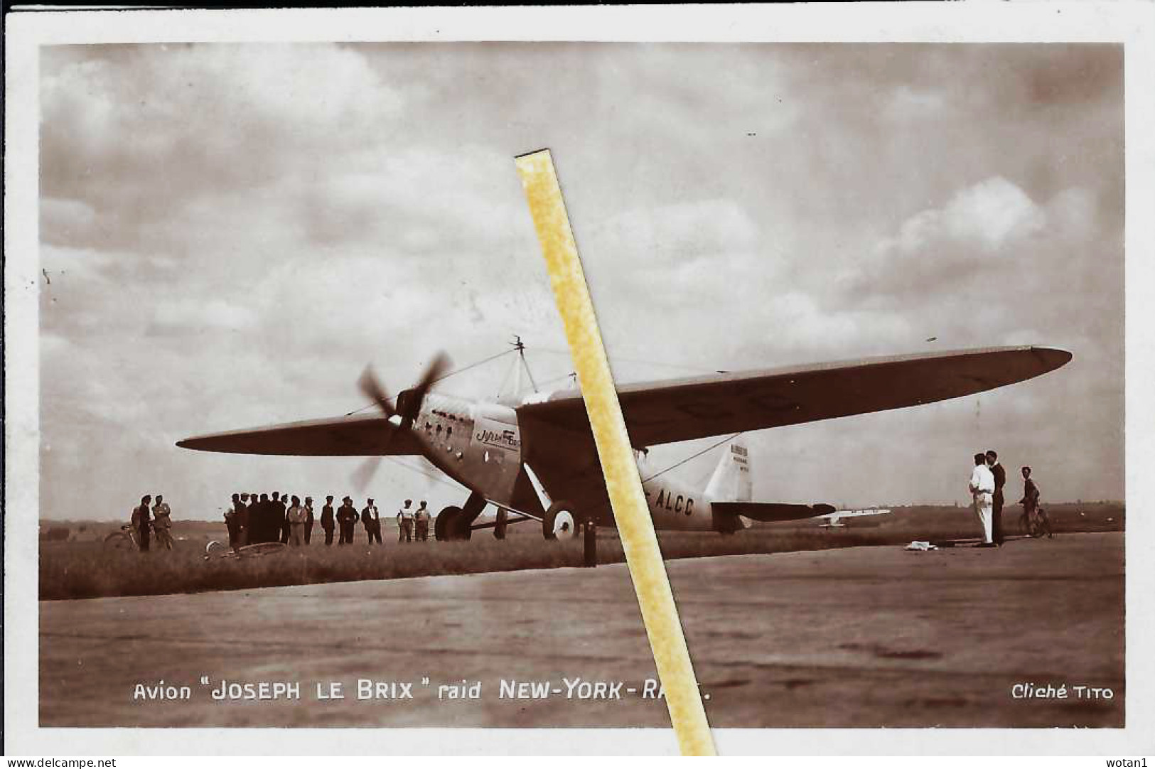 Avion "Joseph Le Brix" Raid NEW YORK - RAYK (Ligne Blanche Fictive) - 1919-1938