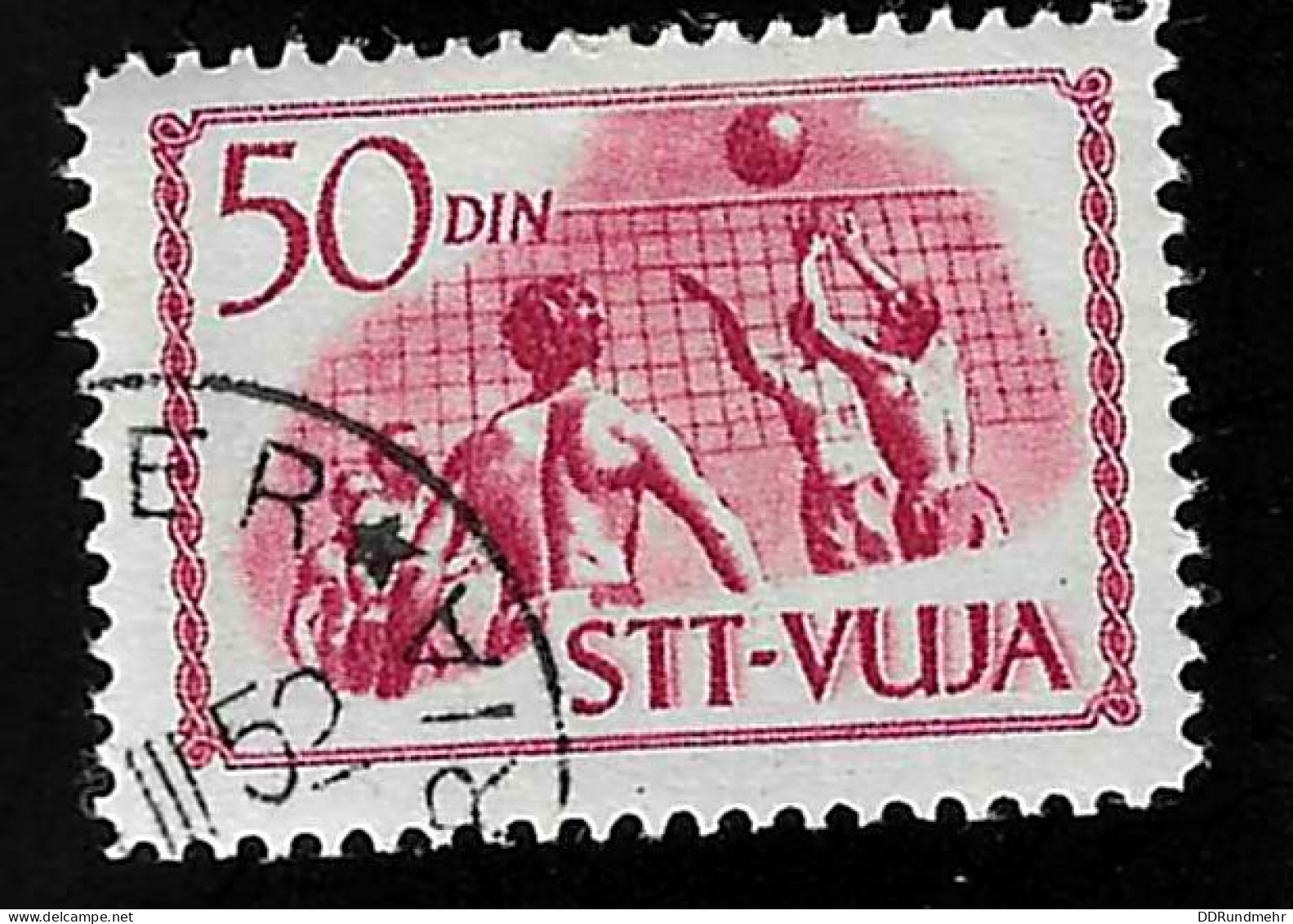 1952  Volleyball  Michel YU-TR 64 Stamp Number YU-TR 46 Yvert Et Tellier YU-TR 53 Stanley Gibbons YU-TR B59 Used - Afgestempeld