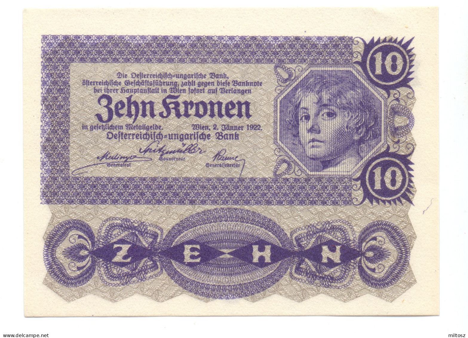 Austria 10 Kronen 1922 - Autriche