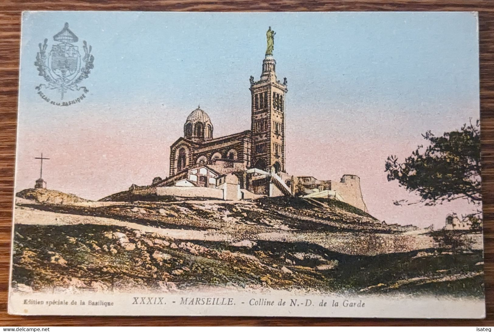 Carte Postale Ancienne Colorisée Marseille - Colline De N. D. De La Garde - Non Classés