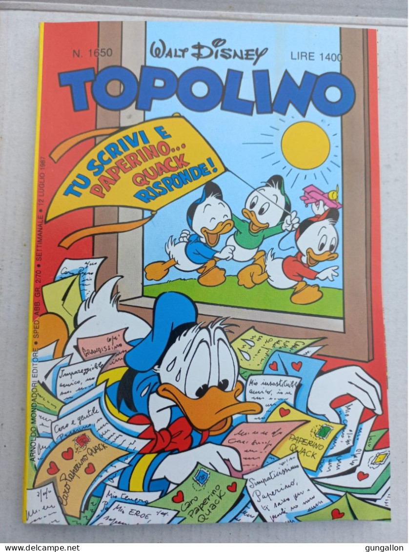 Topolino (Mondadori 1987) N. 1650 - Disney