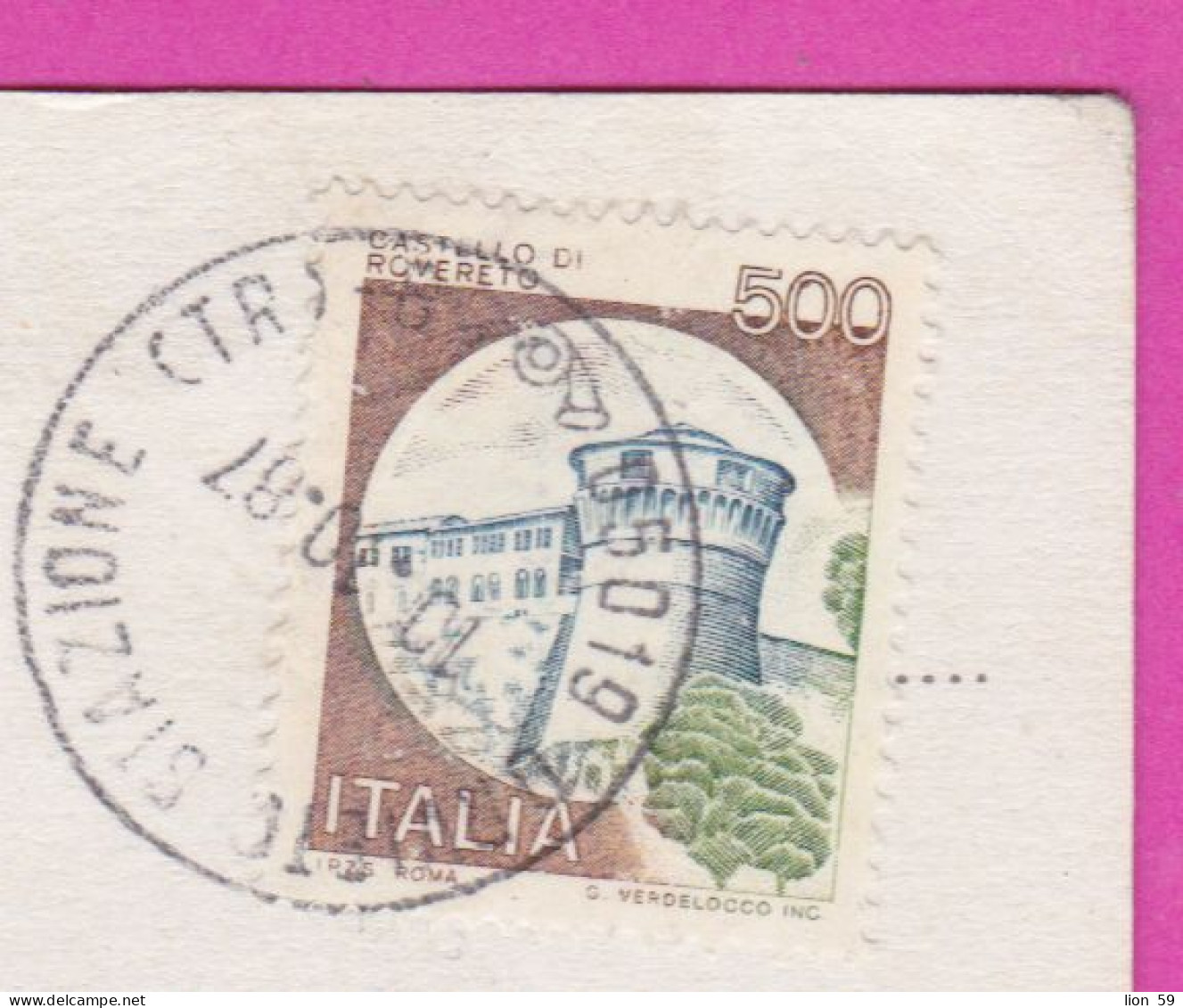 293873 / Italy - ORVIETO The Cathedral (Lorenzo Maitani) PC 1987 Orvieto Stazione TR USED - 500 L Castello Di Rovereto - 1981-90: Poststempel