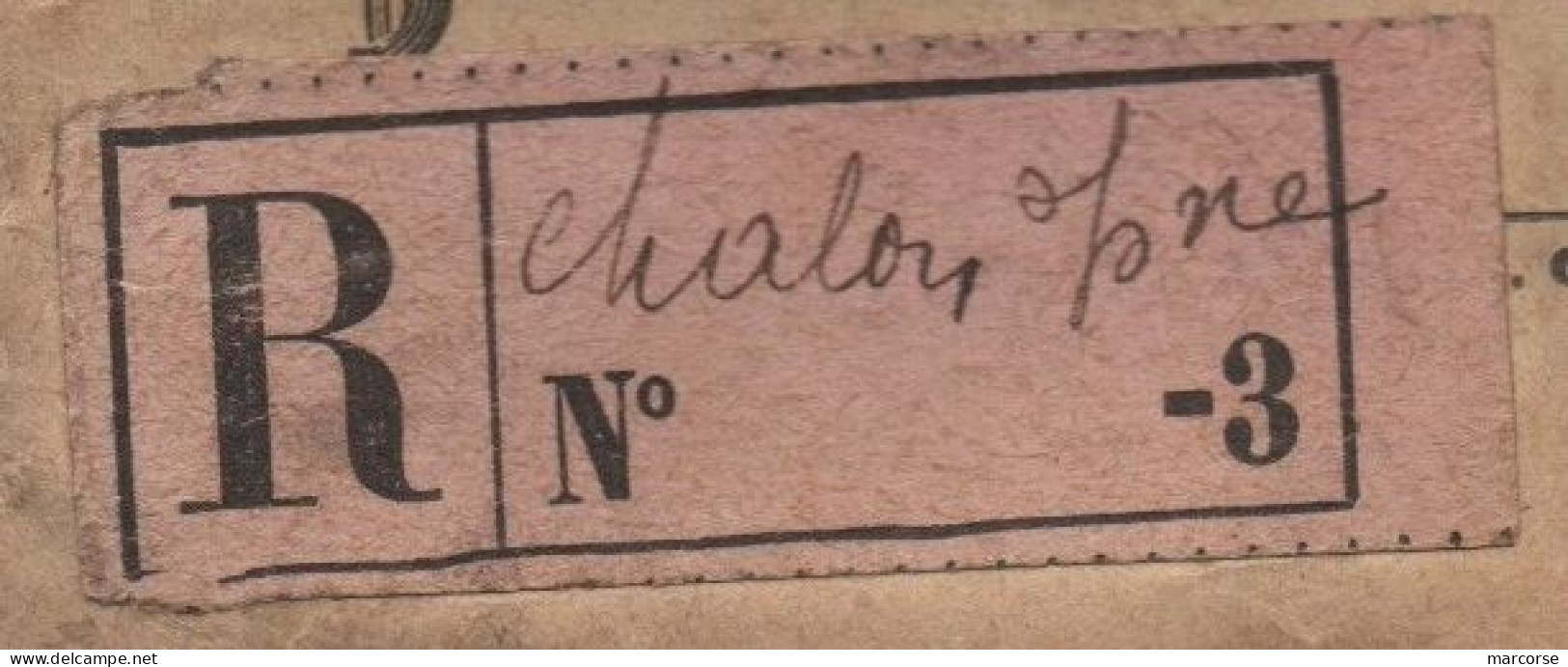 5c Semeuse Camée X5 / Imprimé Recommandé étiquette Rarissime De Bordereau 512 Quater (CHALON-sur-SAONE 1917) - Lettres & Documents