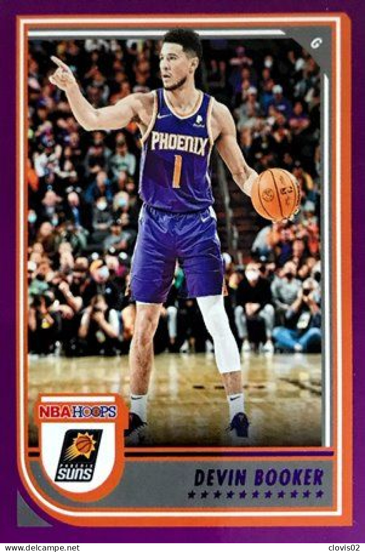 164 Devin Booker - Phoenix Suns  - Purple - Carte Panini 2022-2023 NBA Hoops Base Cards - Andere & Zonder Classificatie