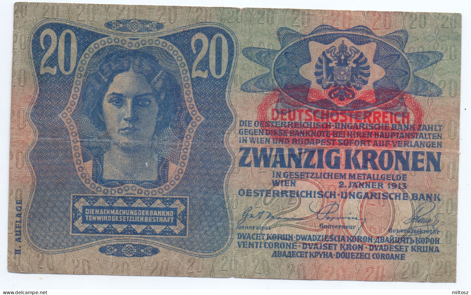 Austria 20 Kronen 1913 - Autriche