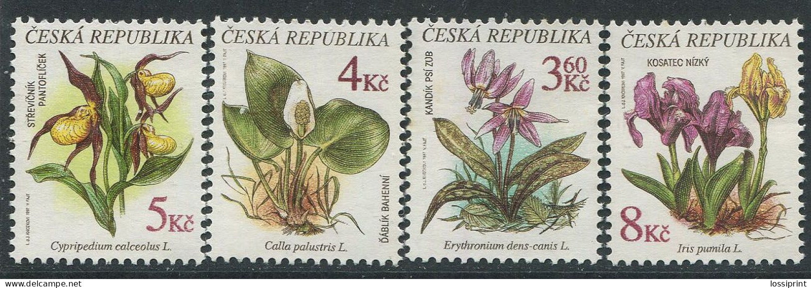 Czech:Unused Stamps Serie Flowers, 1997, MNH - Other & Unclassified