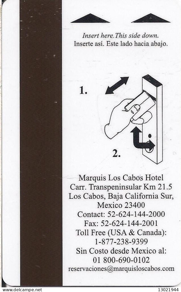 MESSICO  KEY HOTEL    Marquis Los Cabos - Hotelsleutels (kaarten)