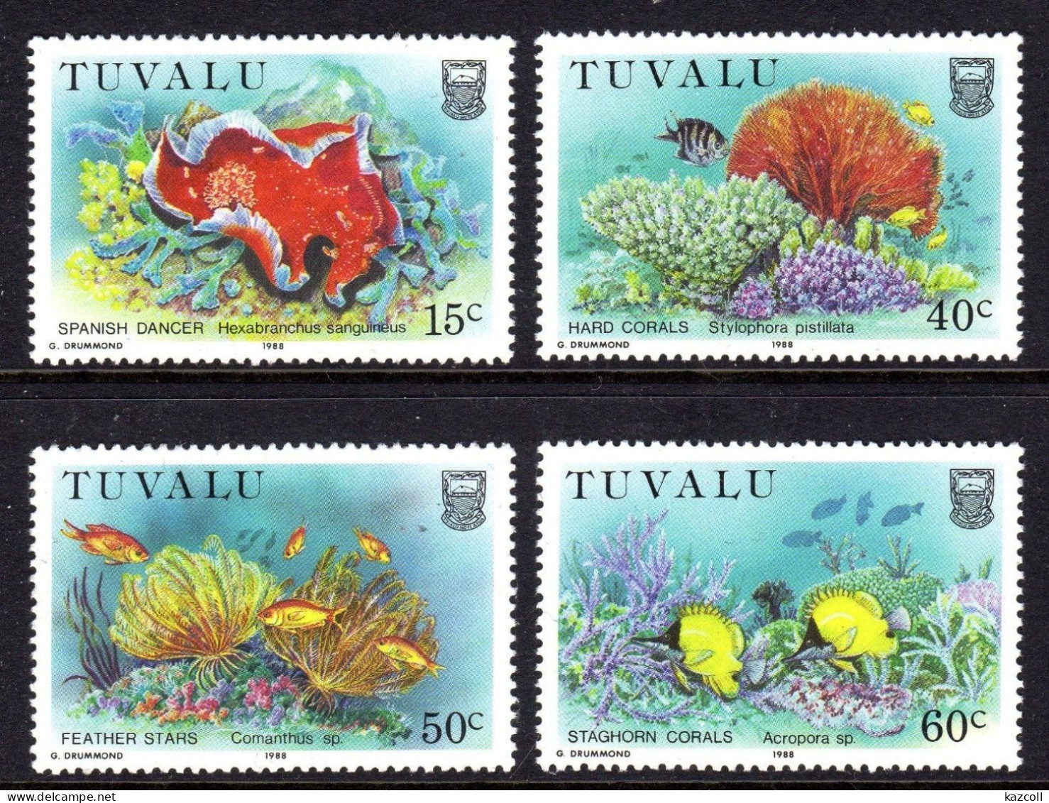 Tuvalu 1988. Marine Fauna. Fishes. Coral Reef Life - Tuvalu