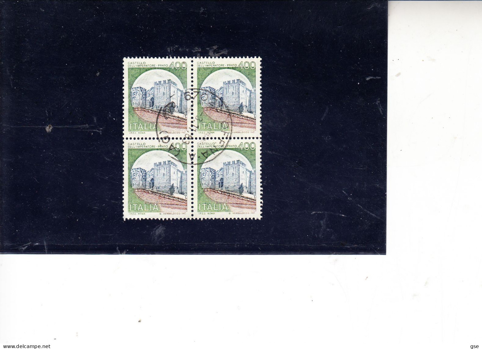 ITALIA  1980 - Sassone  1520°  (quartina) - Rocca  Imperatore - Storia - 1971-80: Afgestempeld