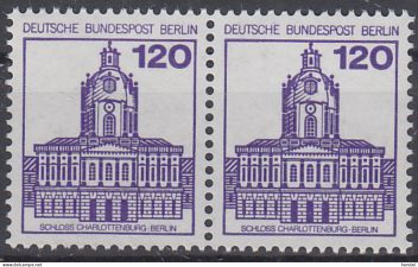 Berlin Mi.Nr.675A+675A - Waagerechtes Paar - Burgen Und Schlösser - Schloß Charlottenburg - Postfrisch - Neufs