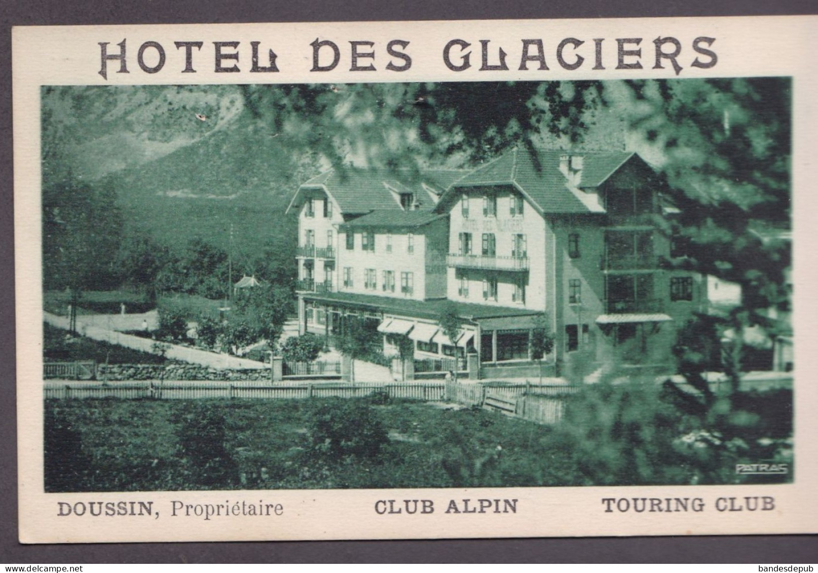 Carte Publicitaire 4 Volets  Pralognan La Vanoise Savoie Hotel Des Glaciers Doussin Club Alpin Touring Club  ( 52999) - Pralognan-la-Vanoise