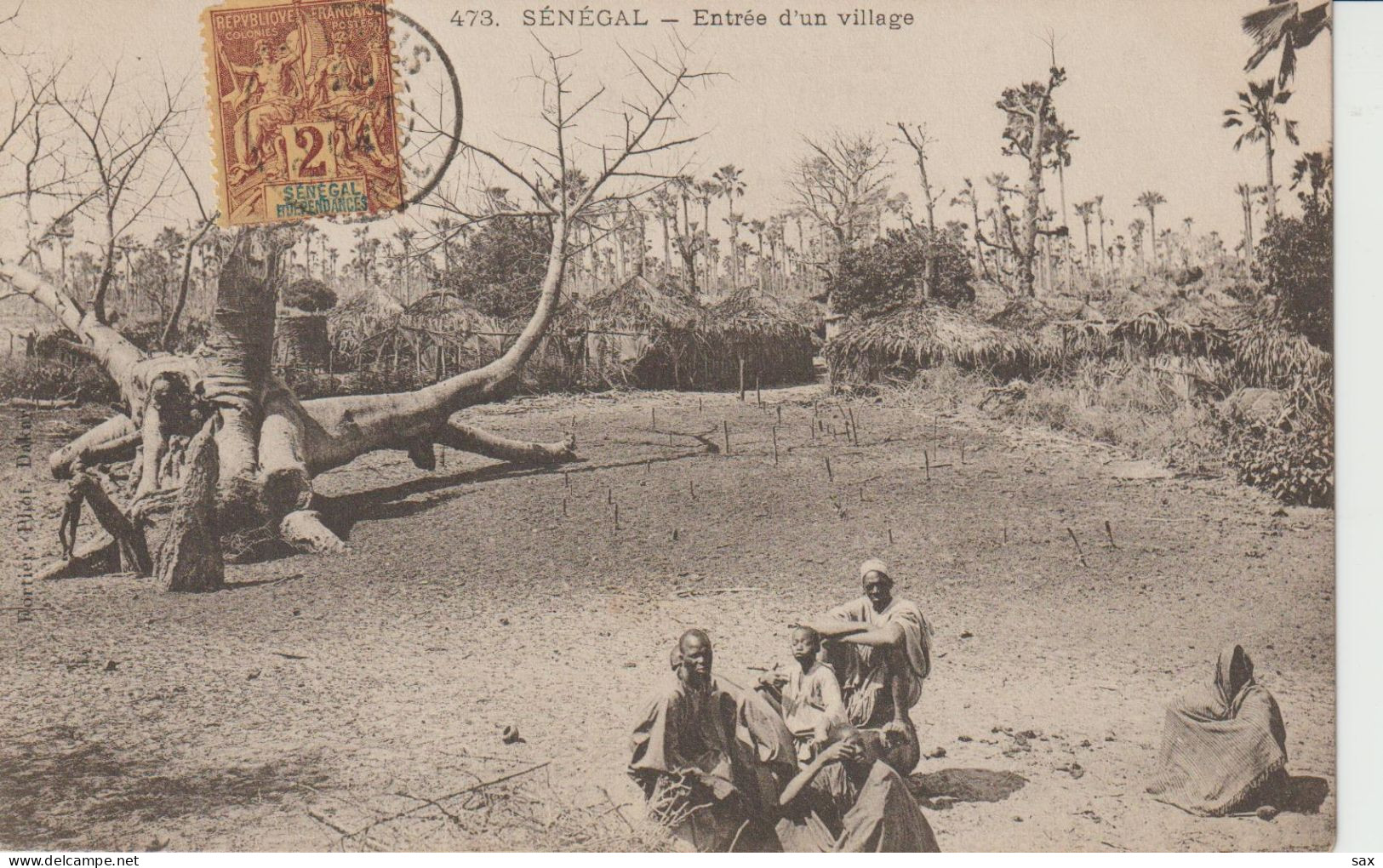 2419-227 Av 1905 N°473 Sénégal Entrée D'un Village  Fortier Photo Dakar   Retrait 25-05 - Sénégal