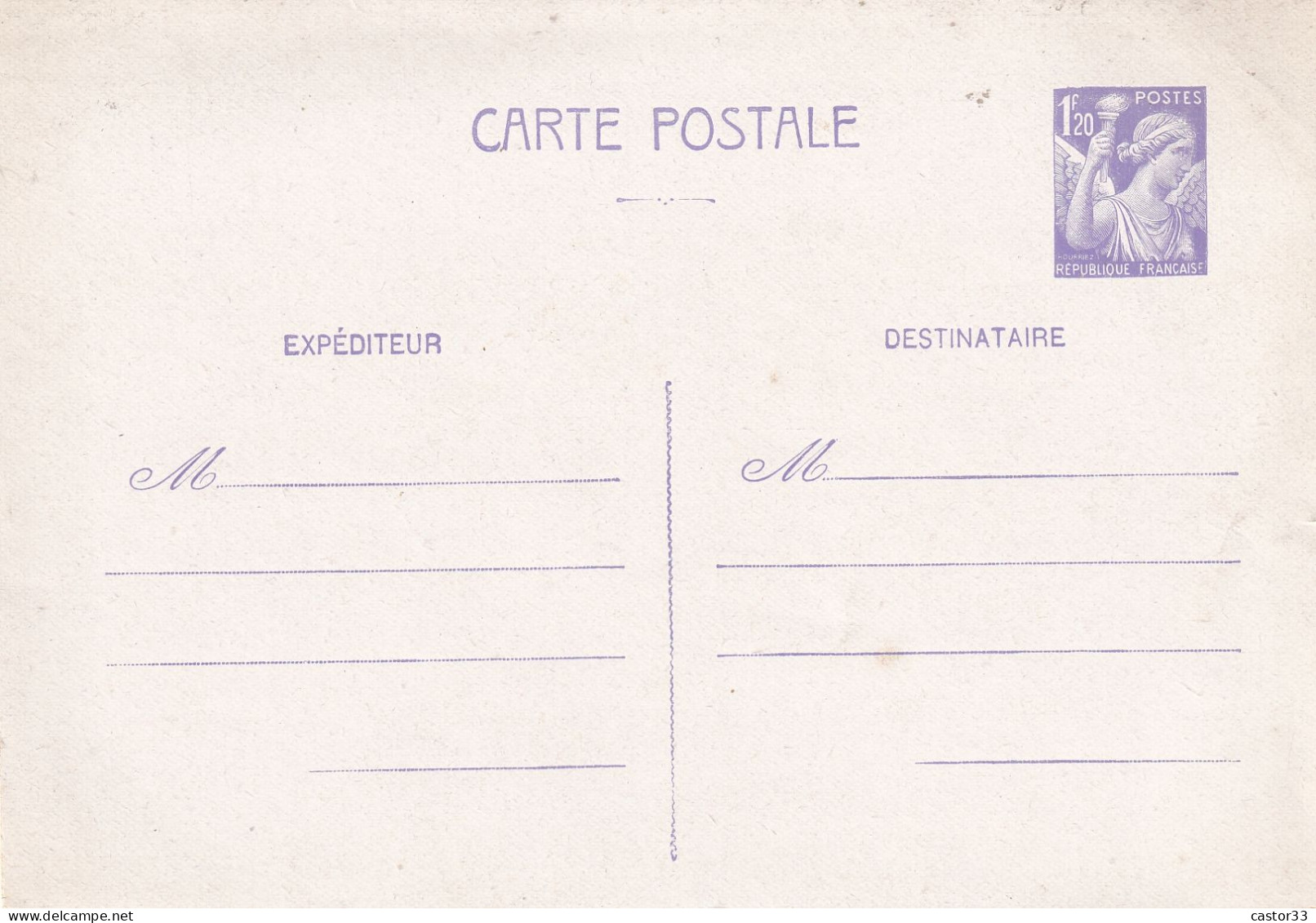 Carte Postale, Timbre Iris 1F20 - Non Classés