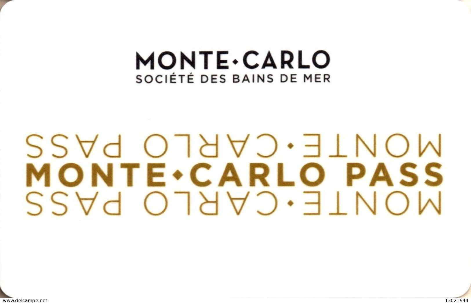 PRINCIPATO DI MONACO  KEY HOTEL    Monte-Carlo Pass - Cartes D'hotel