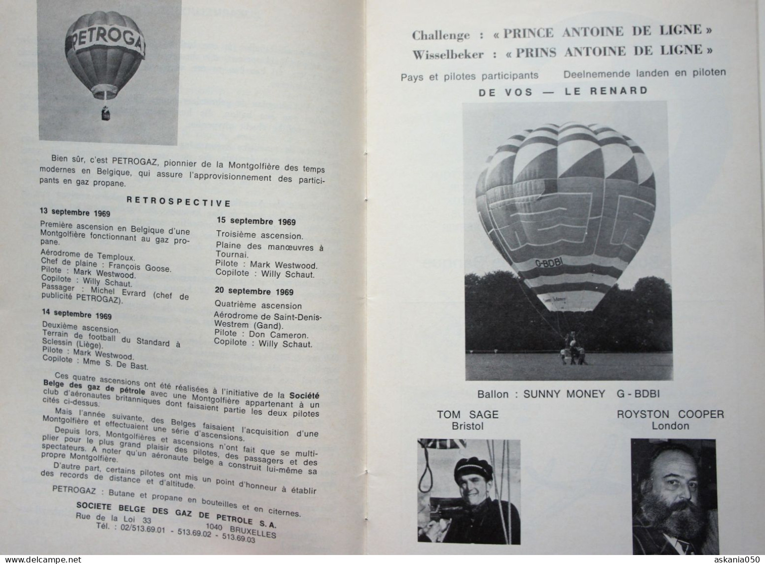 Programme Challenge Prince De Ligne 1976 Hippodrome Uccle Boitsfort  1976 Ballons Dirigeables Montés - Programas
