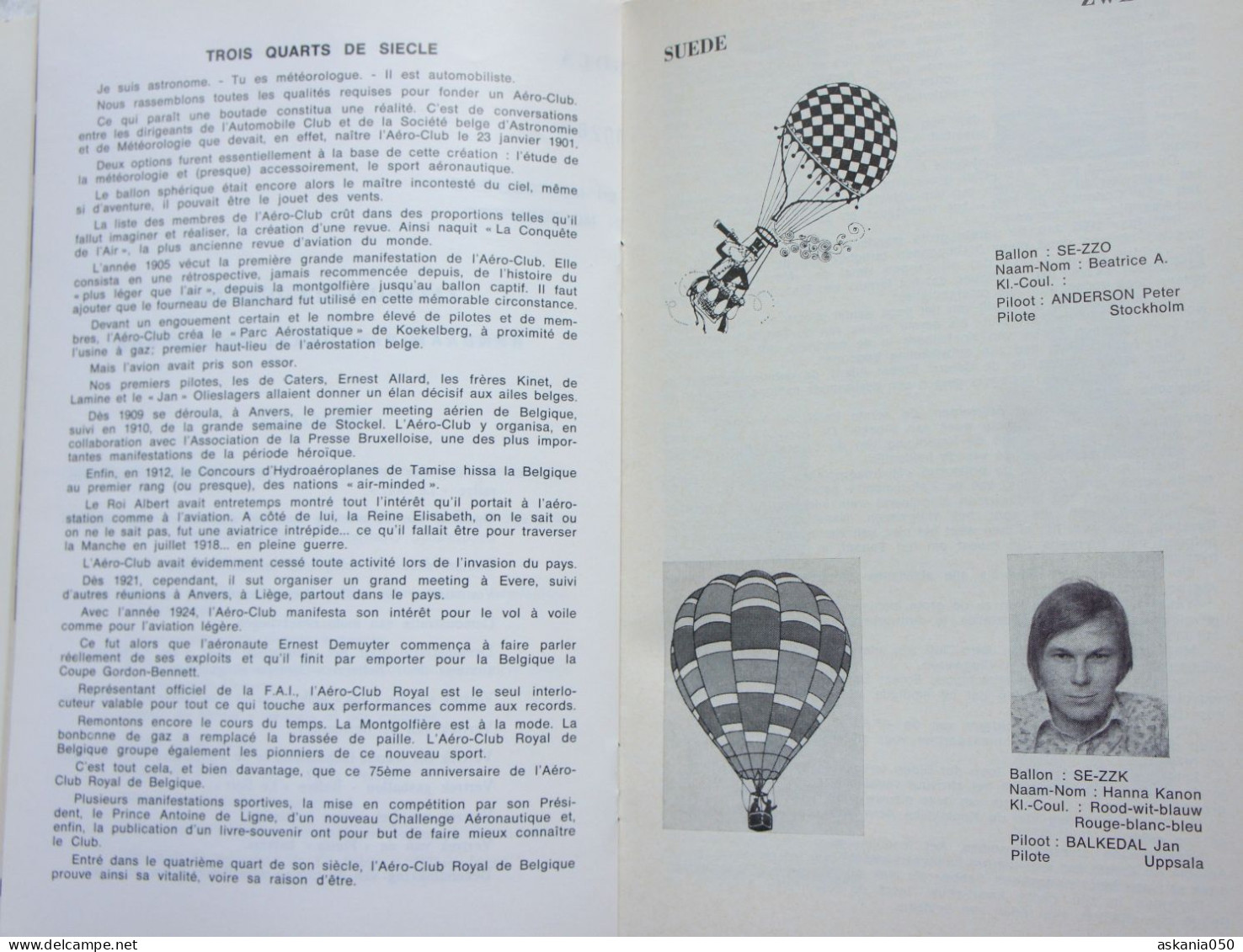 Programme Challenge Prince de Ligne 1976 hippodrome Uccle Boitsfort  1976 Ballons dirigeables montés