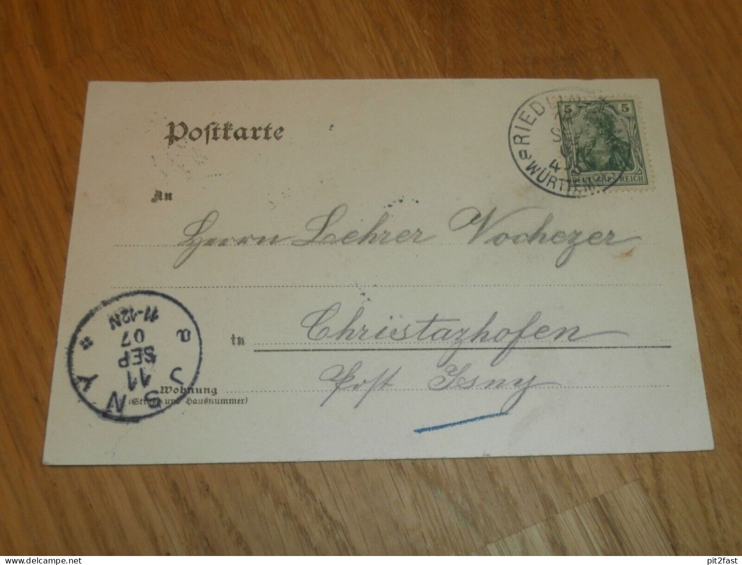 AK Riedlingen , 1907 , Alte Ansichtskarte , Postkarte !!! - Tübingen