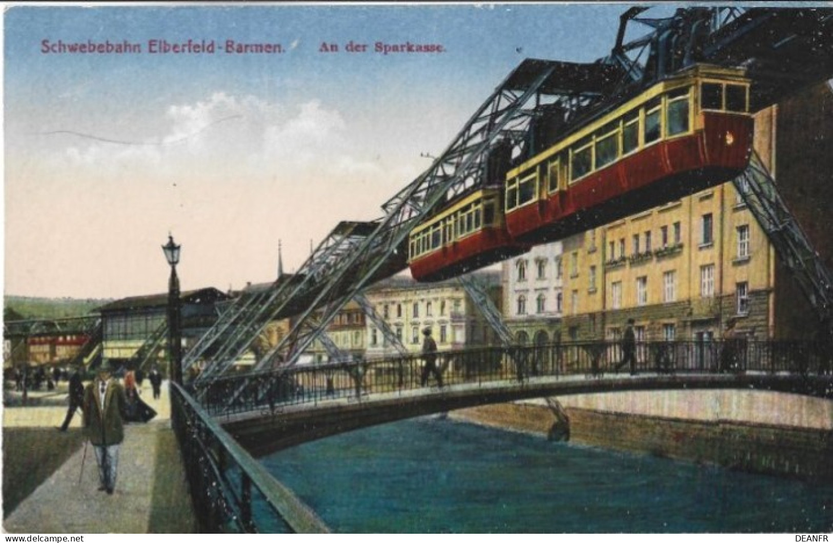 D- ALLEMAGNE : Schwebebahn Elderfeld-Barmen. An Der Sparkasse.1925. Carte Bon état. - Wuppertal