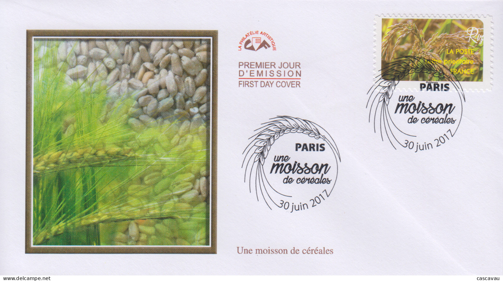 Enveloppe  FDC  1er  Jour   FRANCE    Une  Moisson  De  Céréales    2017 - 2010-2019