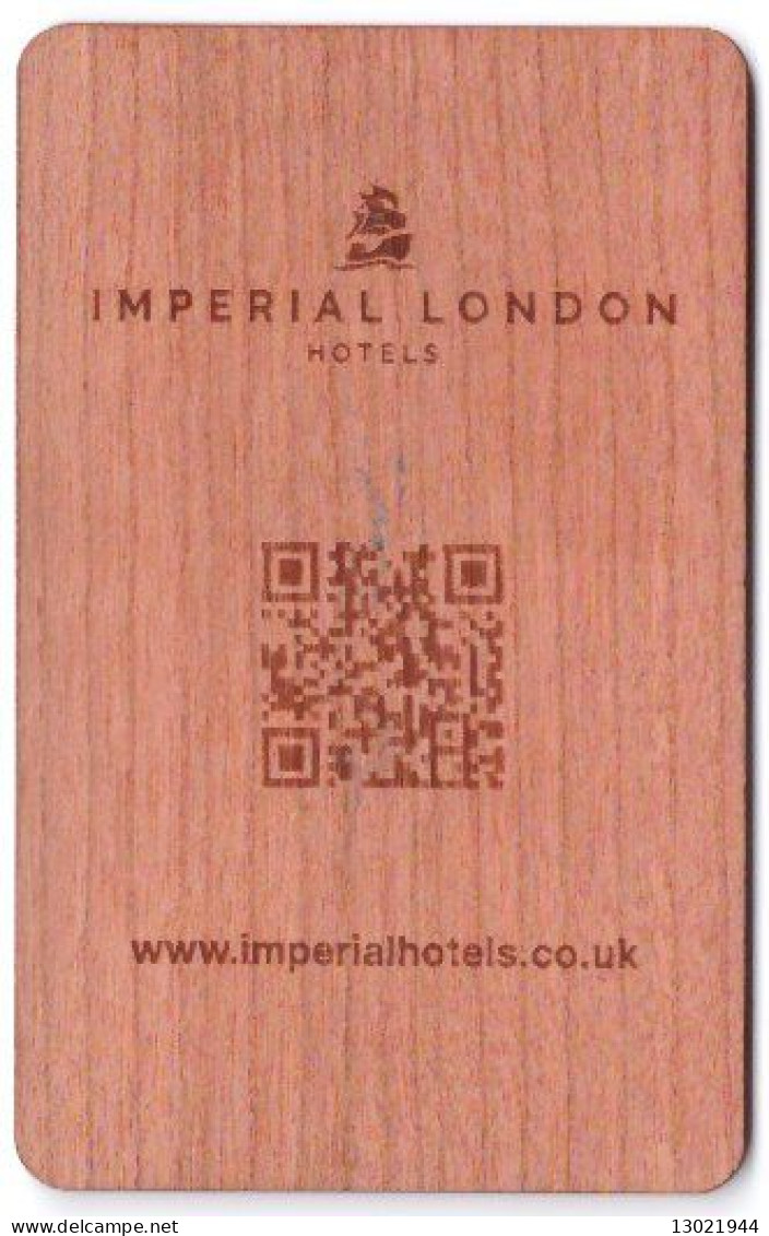 INGHILTERRA  KEY HOTEL    Imperial London Hotels -     Wooden Card. - Cartas De Hotels
