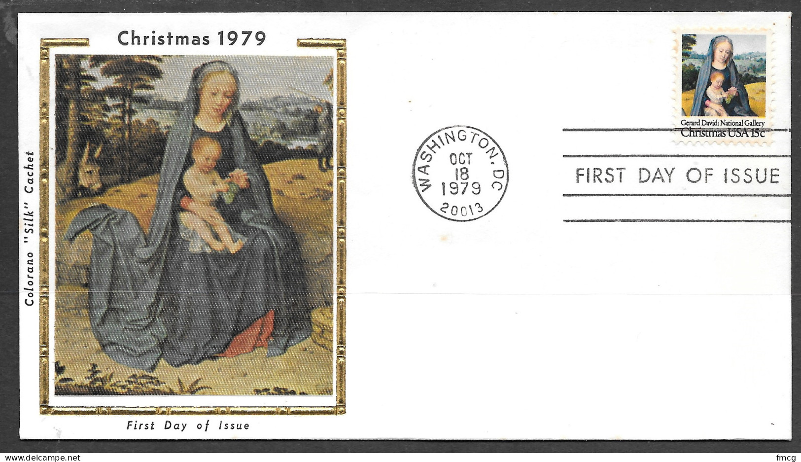 USA FDC Colorano Silk Cachet, 1979 15 Cents Christmas Traditional - 1971-1980