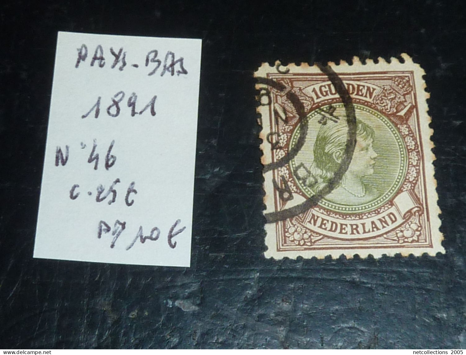 PAYS-BAS 1891 N°46 - Oblitéré (C.V) - Used Stamps