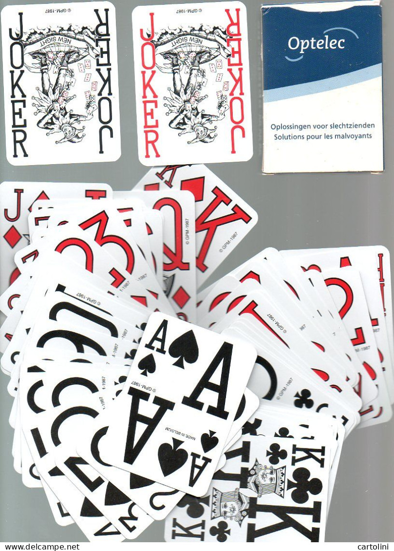 52 Kaarten+3 Jokers Kaarten Voor Slechtzienden Zijn Breder Dan Normaal Jeu De Cartes Spielkarten Playing Cards - Carte Da Gioco