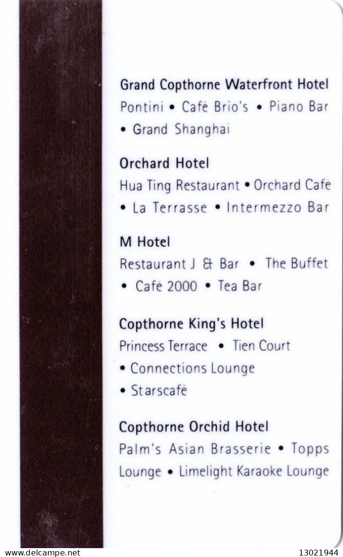 SINGAPORE KEY HOTEL     Marriott Moscow - Cartas De Hotels