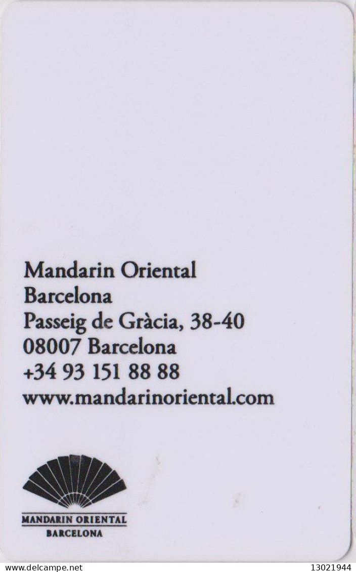 SPAGNA  KEY HOTEL    Mandarin Oriental Barcelona - Cartes D'hotel