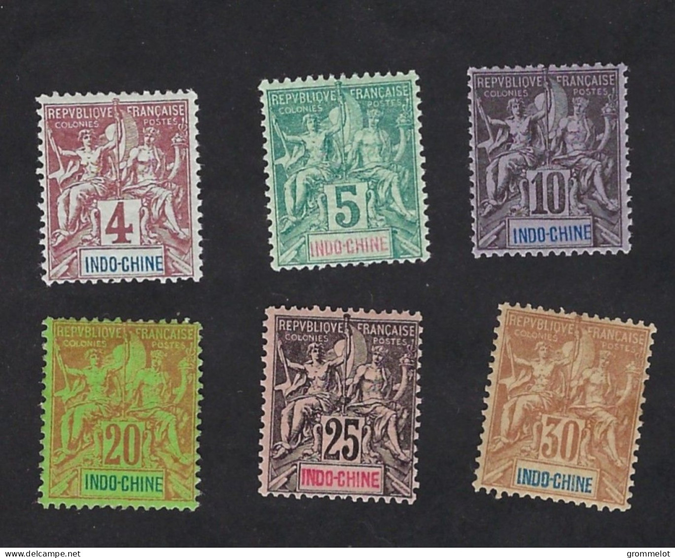 Indo-Chine N° 5-6-7-9-10-11 Neufs Sur Charnière, Bonne Dentelure, Très Frais, Cote 92€ - Used Stamps