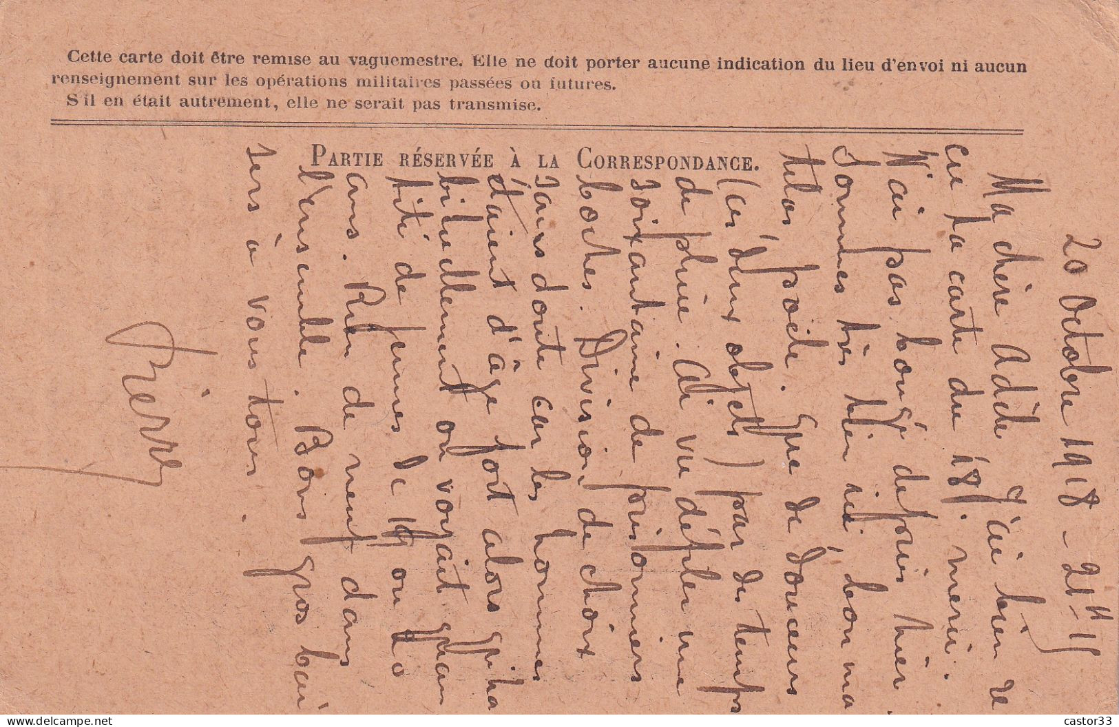 Carte Postale, Correspondance Des Armées De La République - Non Classés