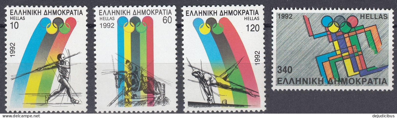 GRECIA - HELLAS - 1992 - Lotto Di 4 Valori Nuovi MNH: Yvert 1779, 1780, 1782 E 1783. - Nuovi