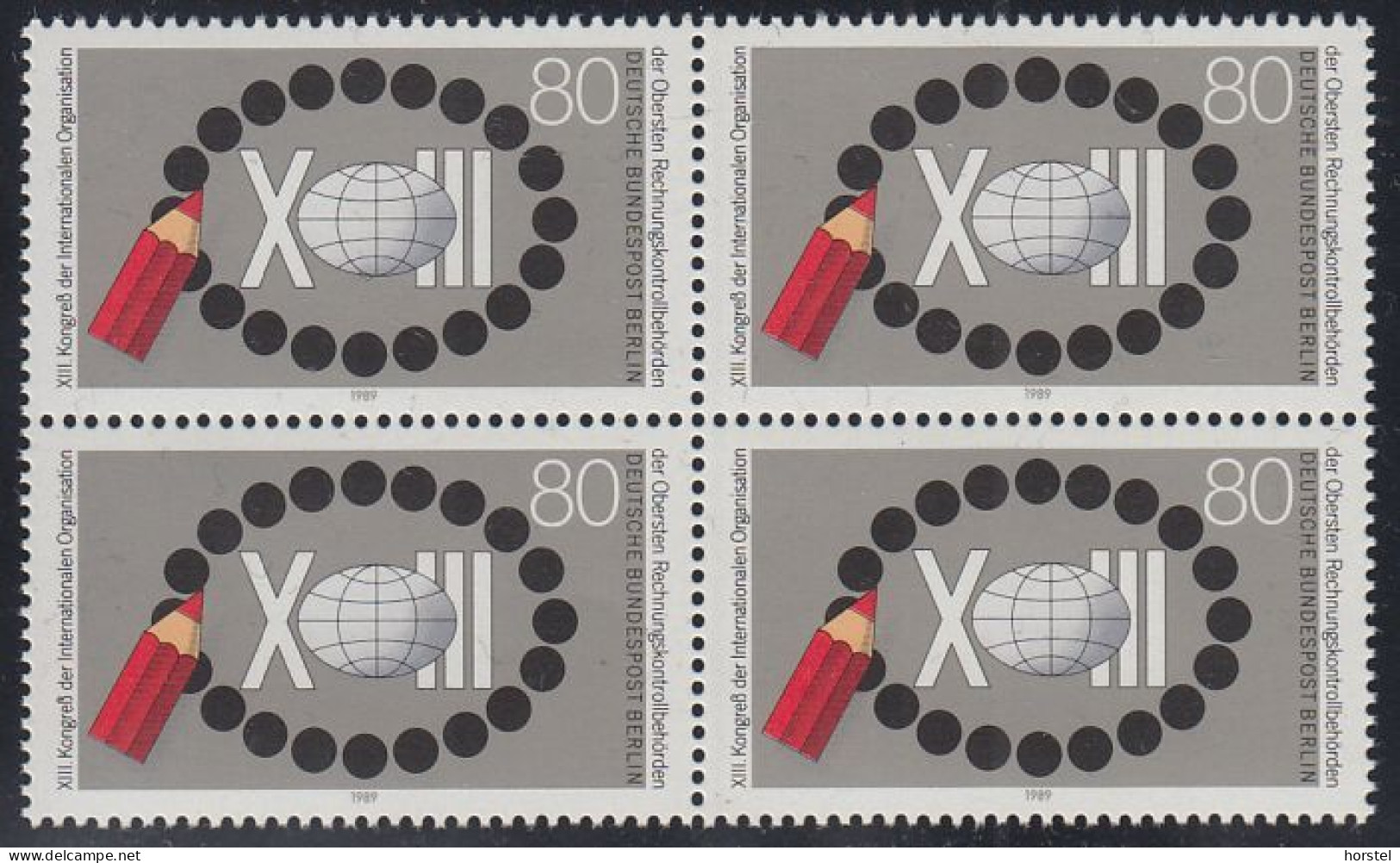 Berlin Mi.Nr.843 - Kongress Der Internationalen Organisation ( Viererblock) - Unused Stamps