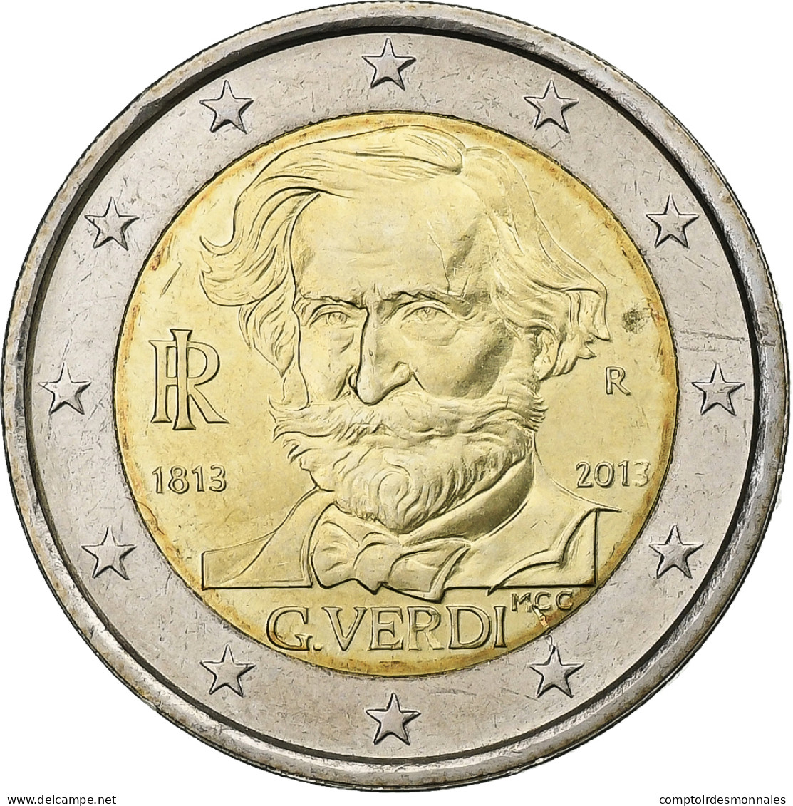 Italie, 2 Euro, 2013, Rome, Bimétallique, SPL - Italie