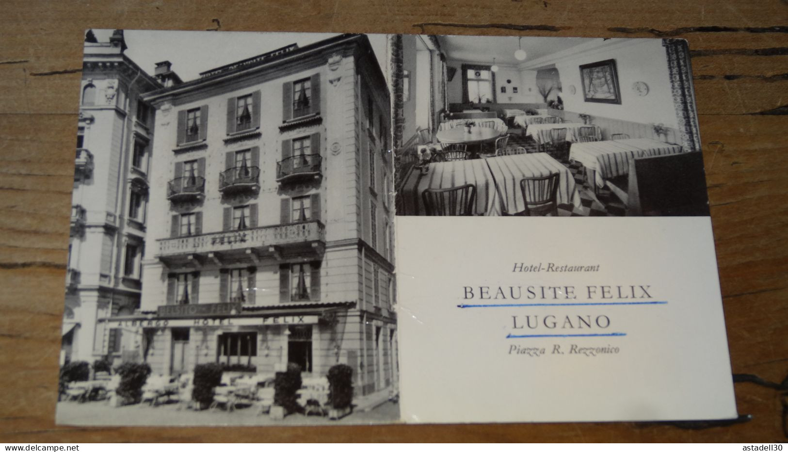 Carte D'hotel BEAUSITE FELIX A LUGANO  ............... BE2-19001 - Lugano