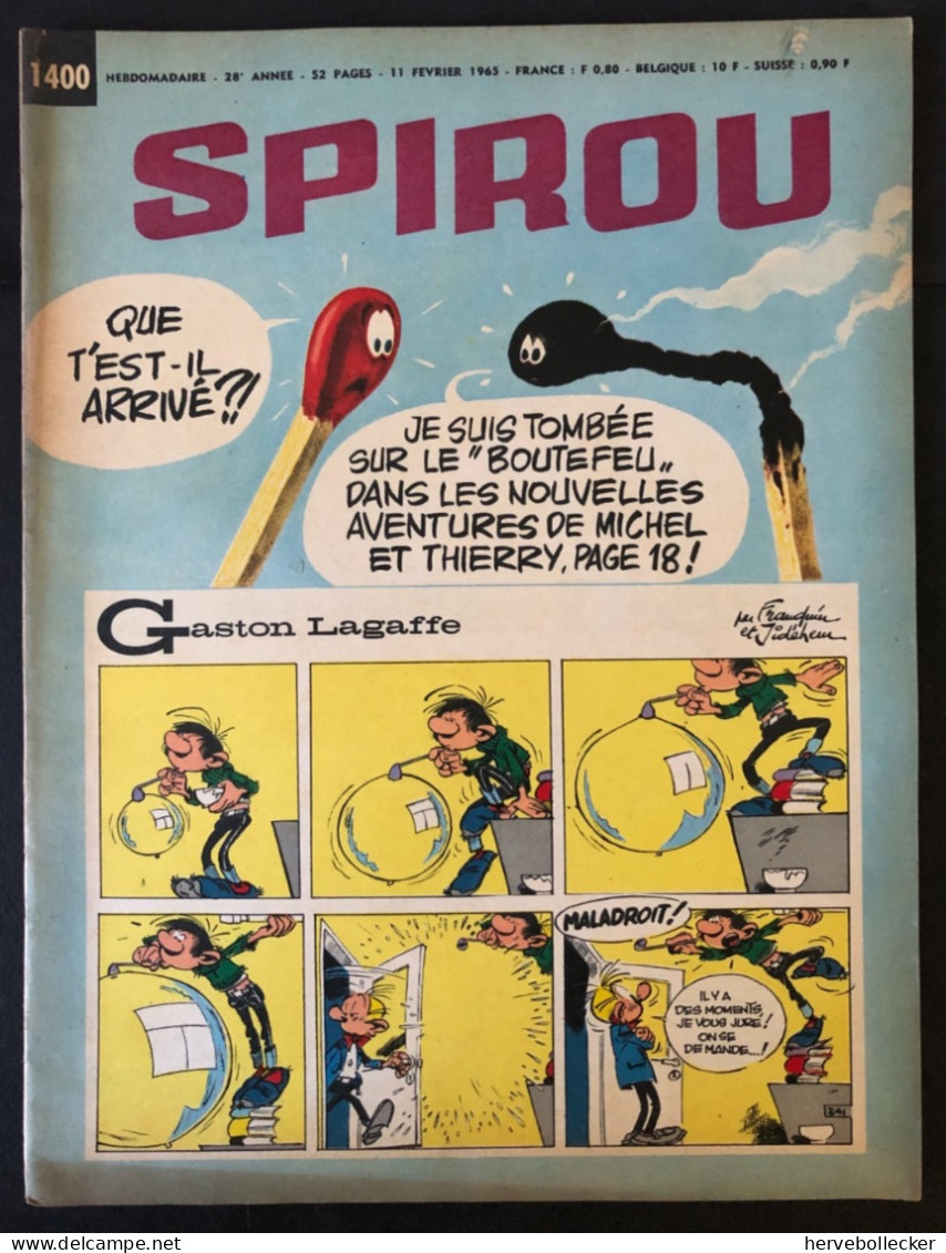 Spirou Hebdomadaire N° 1400 -1965 - Spirou Magazine