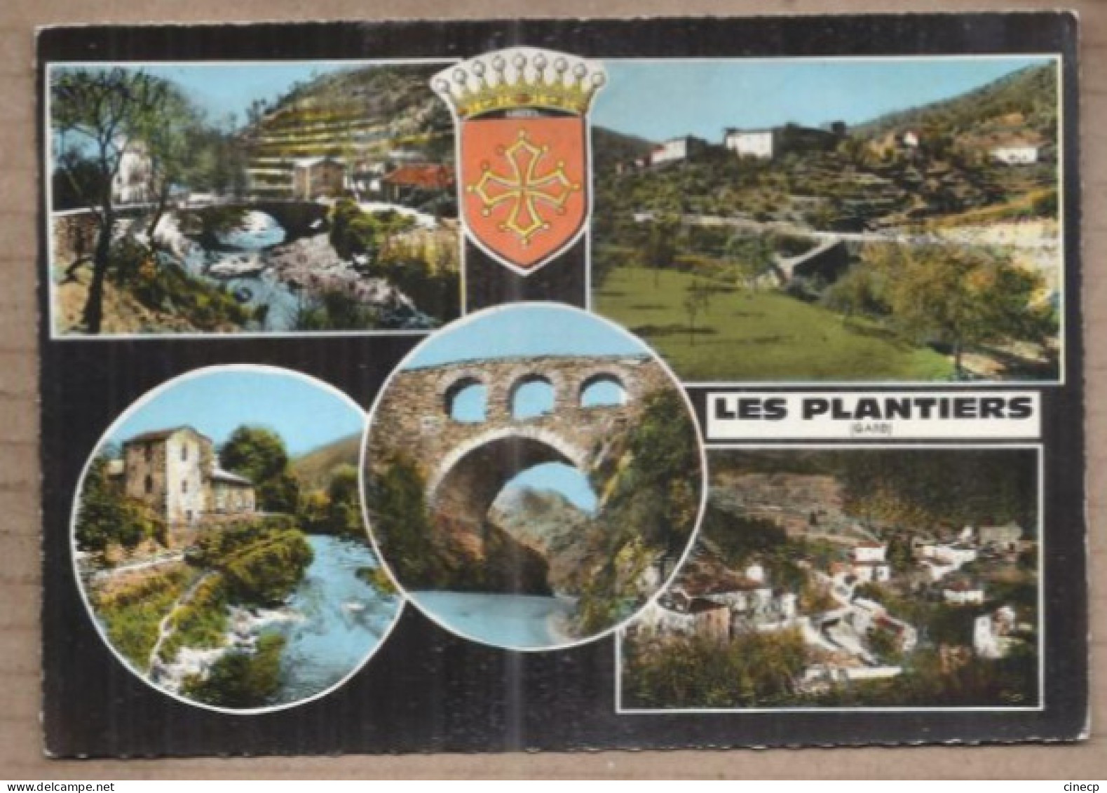 CPSM 30 - LES PLANTIERS - TB CP Multivue Dont Vue Générale , Vue Centre Village Intérieur , Coiurs D'eau Moulin Pont - Altri & Non Classificati